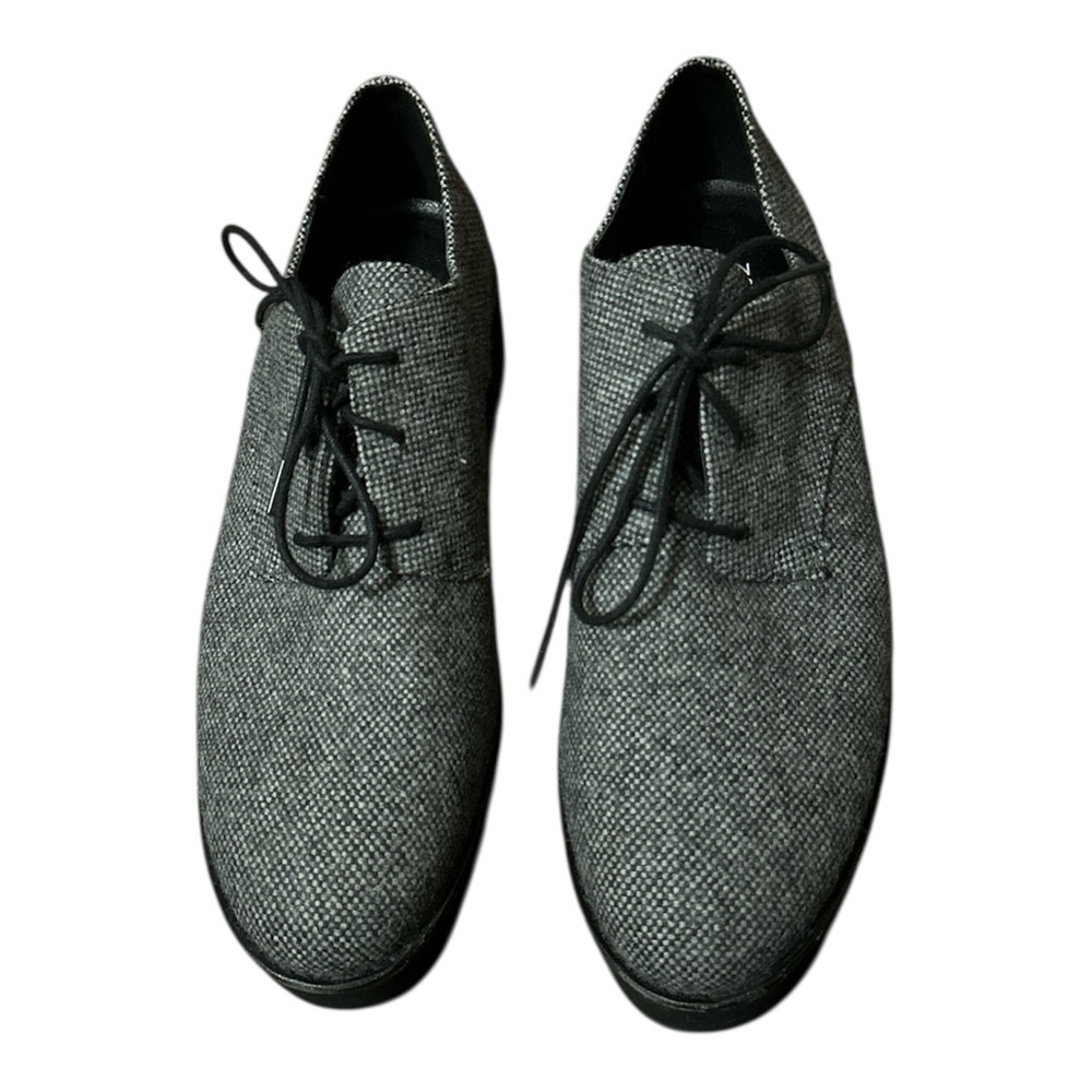 Eileen Fisher Eddy Platform Shoes Black/Gray Tweed Lace-Up Women’s Size 10 - Picture 3 of 7